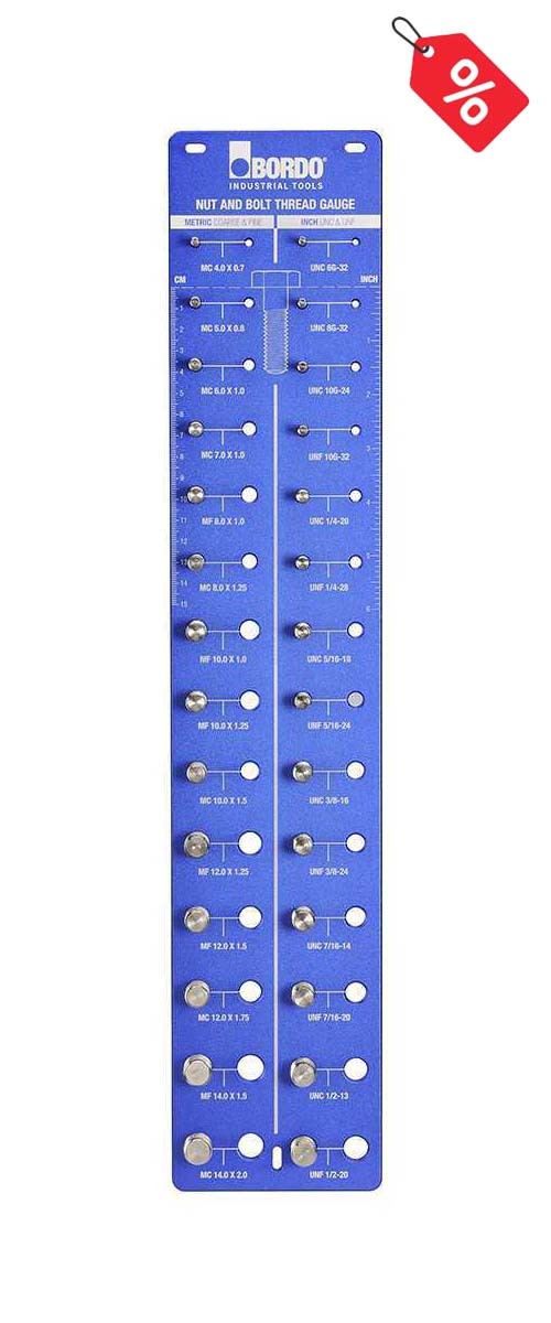 Bordo 3020-TT Nut and Bolt Thread Gauge1