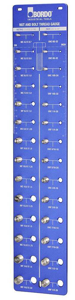 Bordo 3020-TT Nut and Bolt Thread Gauge2