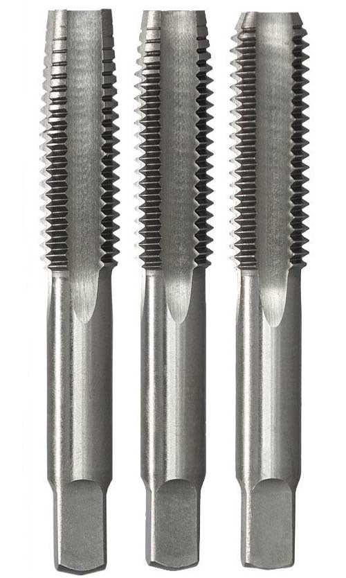 Bordo 36 x 4mm Metric Coarse Chrome Alloy Hand Tap Set, 3 Pieces