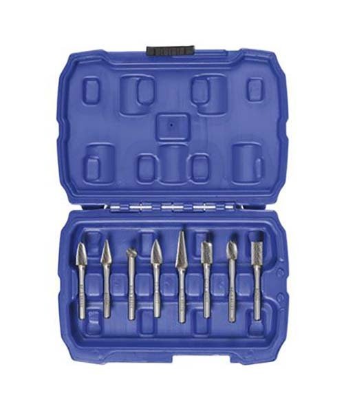 Bordo 3/8" Cut Diameter Express Cut Tungsten Carbide 8 Piece Burr Set - AIMS Industrial Supplies