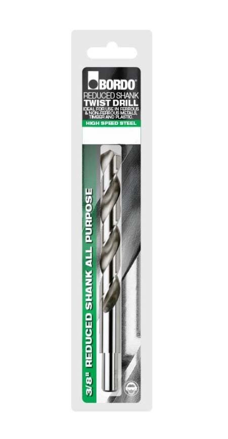 Bordo 3/8" Reduced Shank Drill Bright HSS - Imperial - AIMS Industrial Supplies