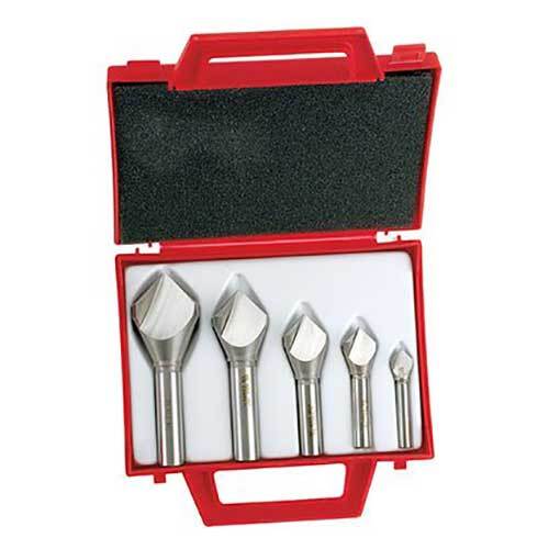 Bordo 3842-S 90° HSS Cobalt Single Flute Countersink Set 10-30mm, 5pcs - AIMS Industrial Supplies