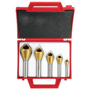 Bordo 3850-S 90° TiN Coated Cross Hole Countersink Set 10-30mm, 5pcs - AIMS Industrial Supplies