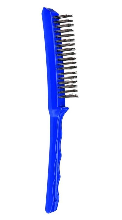Bordo 5175-SW-4R 0.33mm 4x18 Rows Steel Wire Long Plastic Handle Brush - AIMS Industrial Supplies