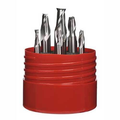 Bordo 6010-S1 Short Flatted HSS Cobalt Slot Drill Set 4 - 12mm, 6 Pieces - AIMS Industrial Supplies