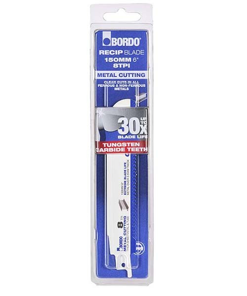 Bordo 7204-0608 150mm (6") 8TPI TCT Reciprocating Saw Blade For Metal