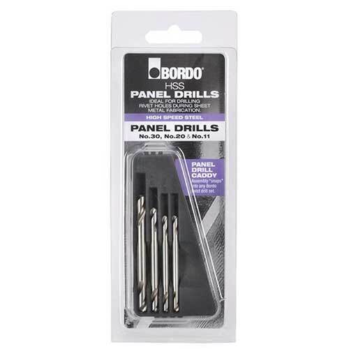 Bordo Double Ended Panel Drill Caddy Set - HSS Bright Finish - AIMS Industrial Supplies