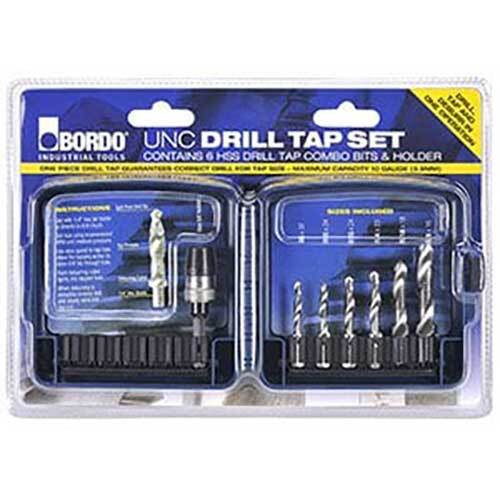 Bordo Drill & Tap Combo Set - HSS (8G, 10G, 12G, 1/4", 5/16", 3/8")1