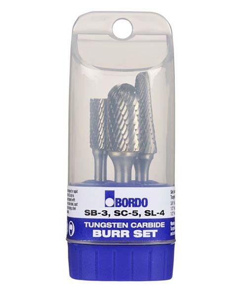 Bordo Express Cut Tungsten Carbide 3 Piece Burr Set - AIMS Industrial Supplies