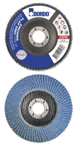 Bordo Flap Disc Zirconia 115mm x 80 Grit - Pack of 10