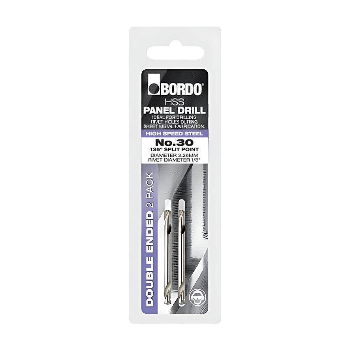 Bordo HSS Bright Double Ended Panel Drill Bit (Clam)