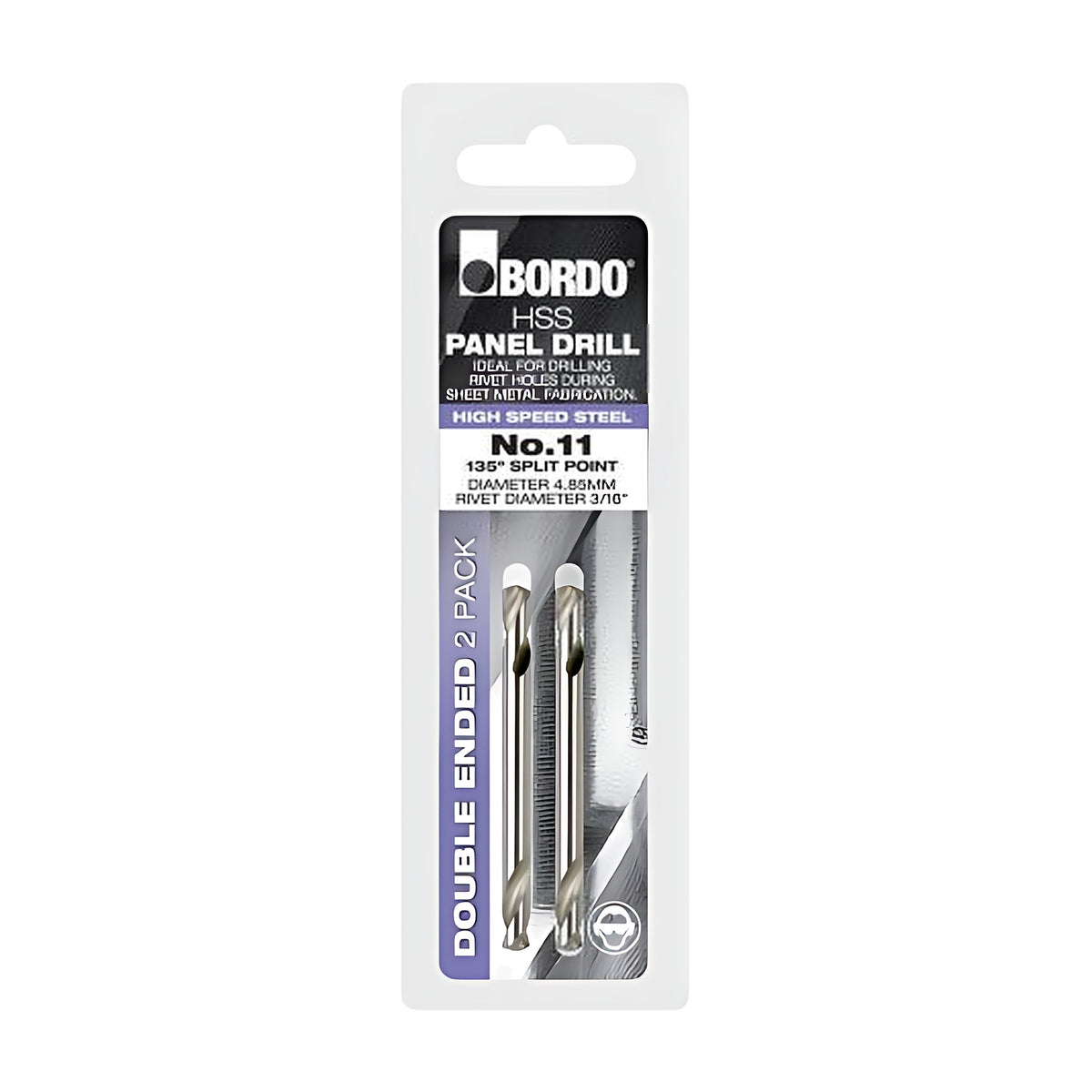Bordo HSS Bright Double Ended Panel Drill Bit (Clam)