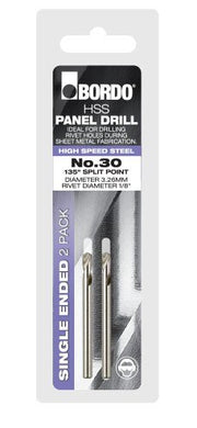 Bordo HSS Bright Single Ended Panel Drill Bit (Clam) - AIMS Industrial Supplies
