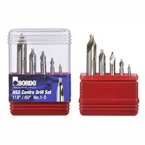 Bordo HSS Centre Drill Set, 5 Pieces1