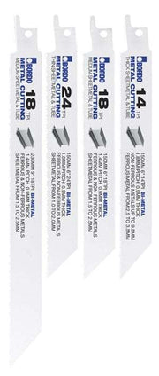 Bordo Metal Cutting Reciprocating Saw Blade Assortment Set - 4 Blades1