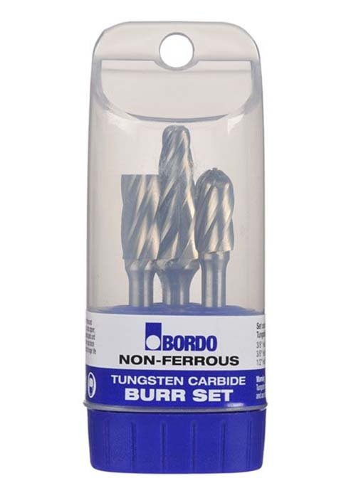 Bordo Non-Ferrous Cut Tungsten Carbide 3 Piece Burr Set - AIMS Industrial Supplies