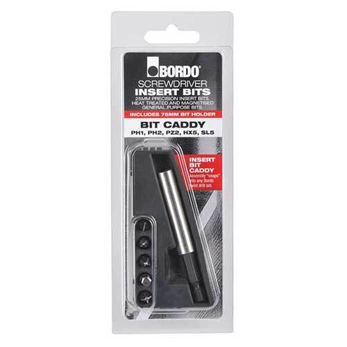 Bordo Screwdriver Insert Bit and Bit Holder Caddy Set - AIMS Industrial Supplies