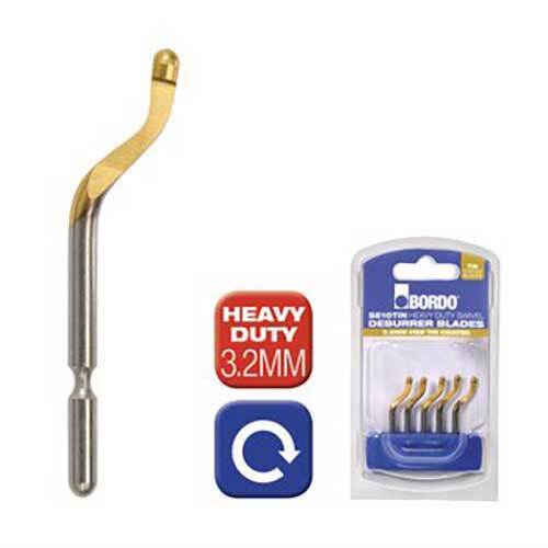 Bordo SE10 3.2mm Swivel Deburring Blade TiN Coated HSS - 5/Pack 6411-SE10TINS