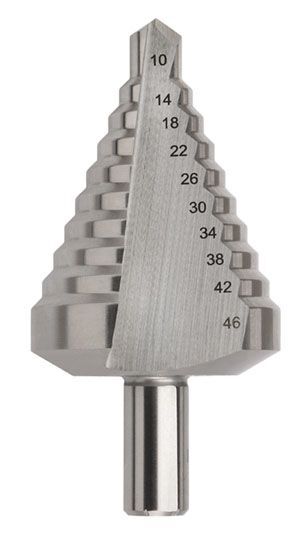 Bordo Straight Flute HSS Step Drill Bit 10-46 x 4mm
