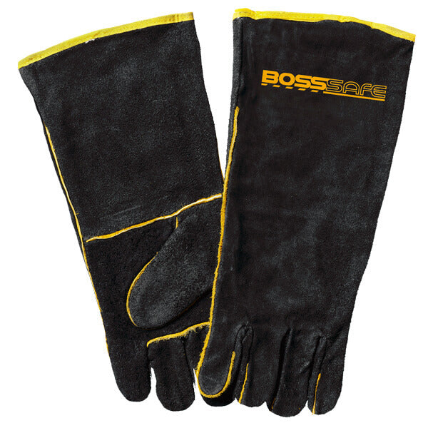 Bossweld 16" Black & Gold Welding Glove (Pair)2