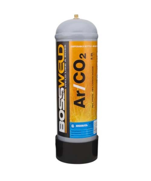 Bossweld 2.2L Argon/CO2 Disposable Gas Bottle 600033
