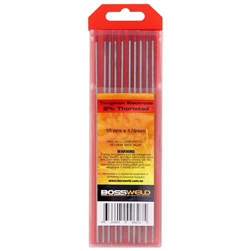 Bossweld 2% Thoriated Tungsten Electrodes 900308 - AIMS Industrial Supplies
