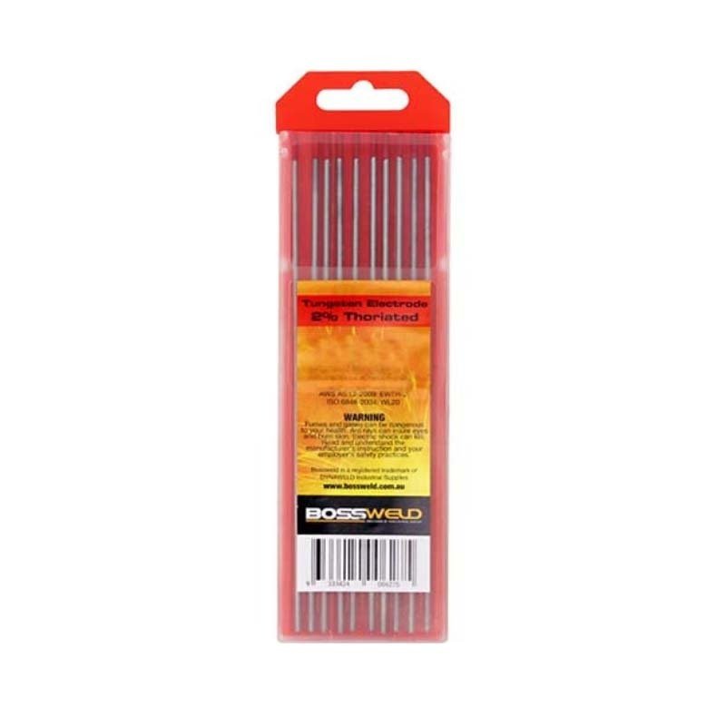 Bossweld 2% Thoriated Tungsten Electrodes 900308 - AIMS Industrial Supplies