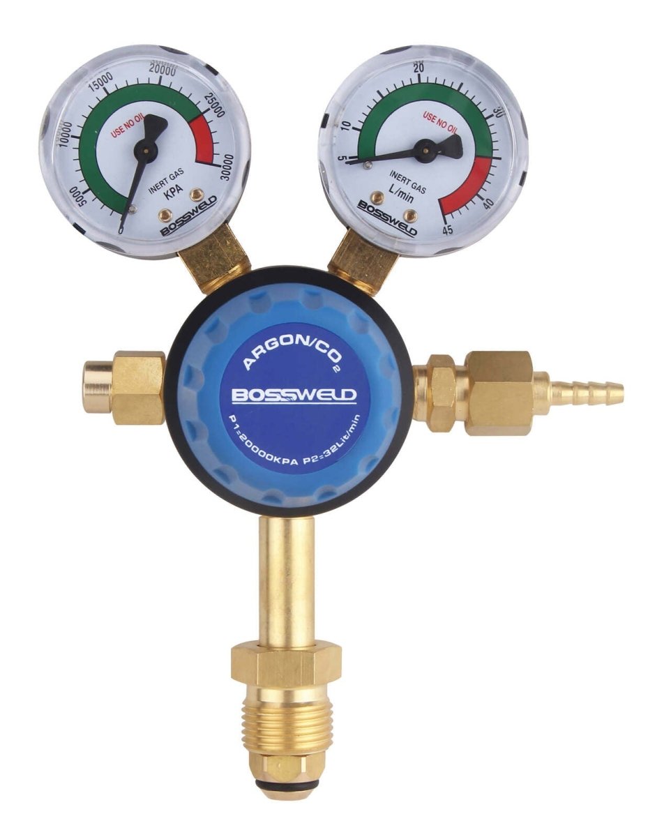 Bossweld Argon Twin Gauge Regulator - AIMS Industrial Supplies