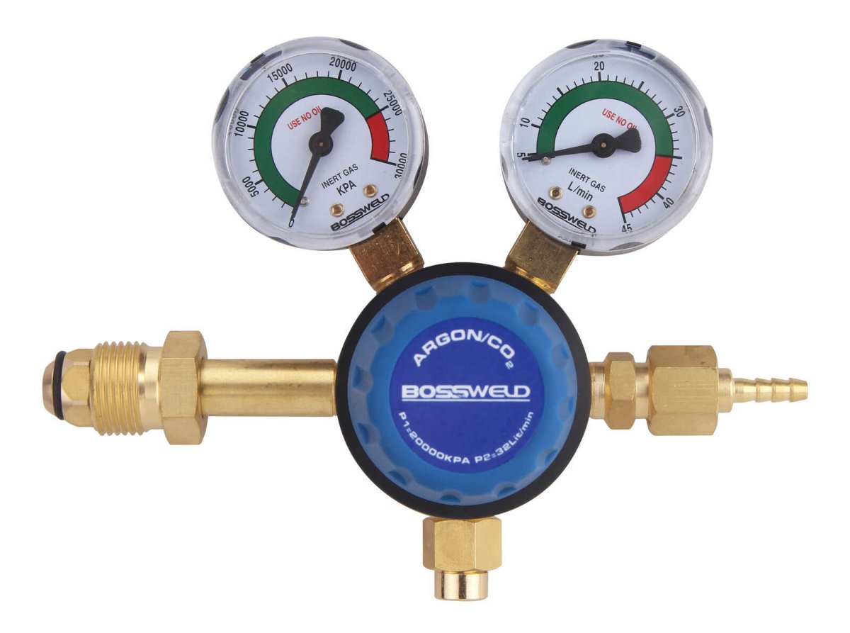Bossweld Argon Twin Gauge Regulator - AIMS Industrial Supplies