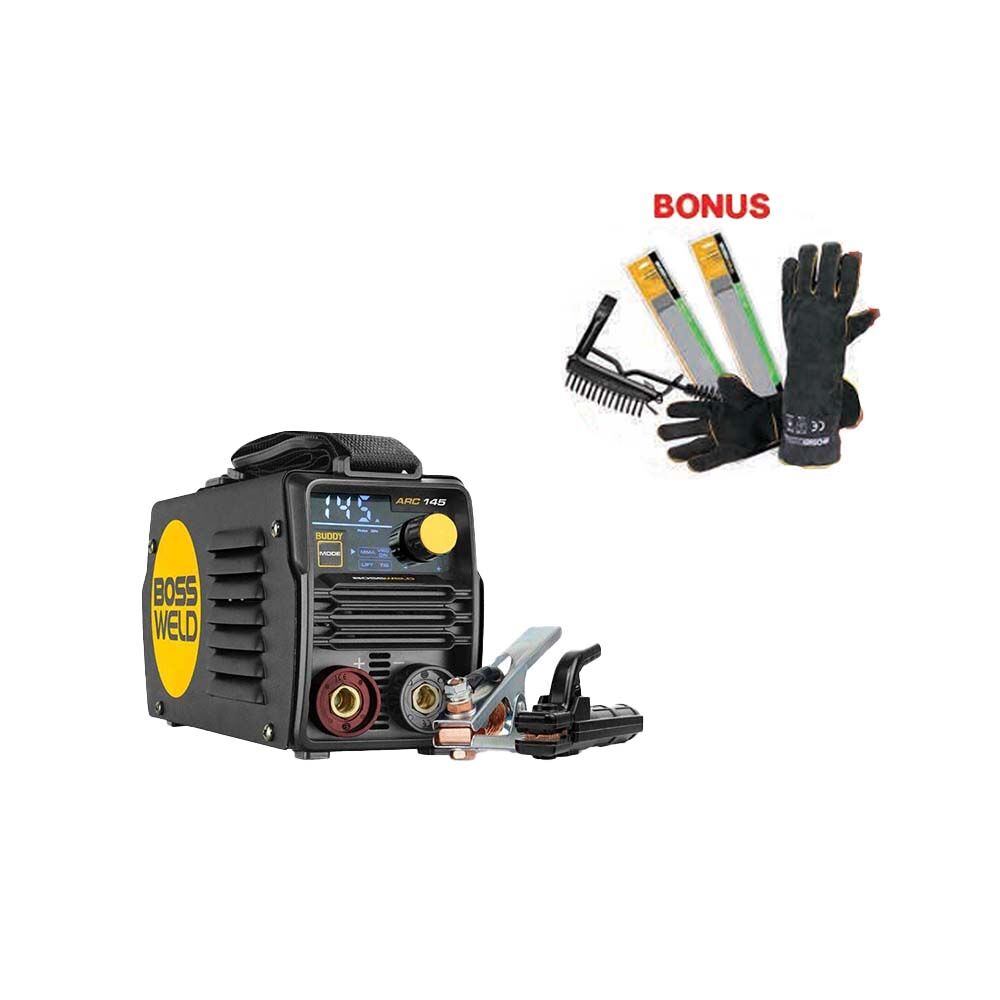 Bossweld Buddy Arc 145 Inverter Welder Bonus Bundle 633145BONUS - AIMS Industrial Supplies