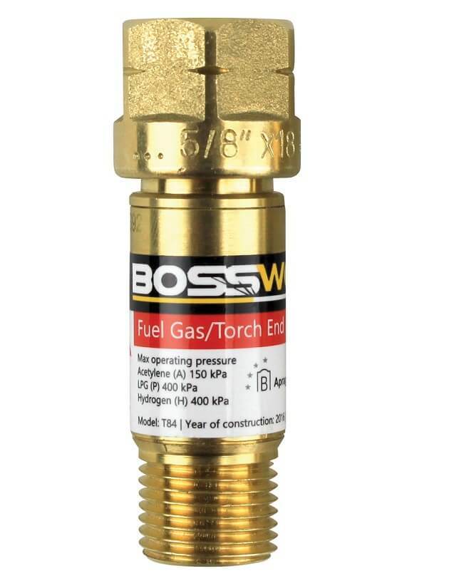 Bossweld Flashback Arrestor Fuel Torch End1