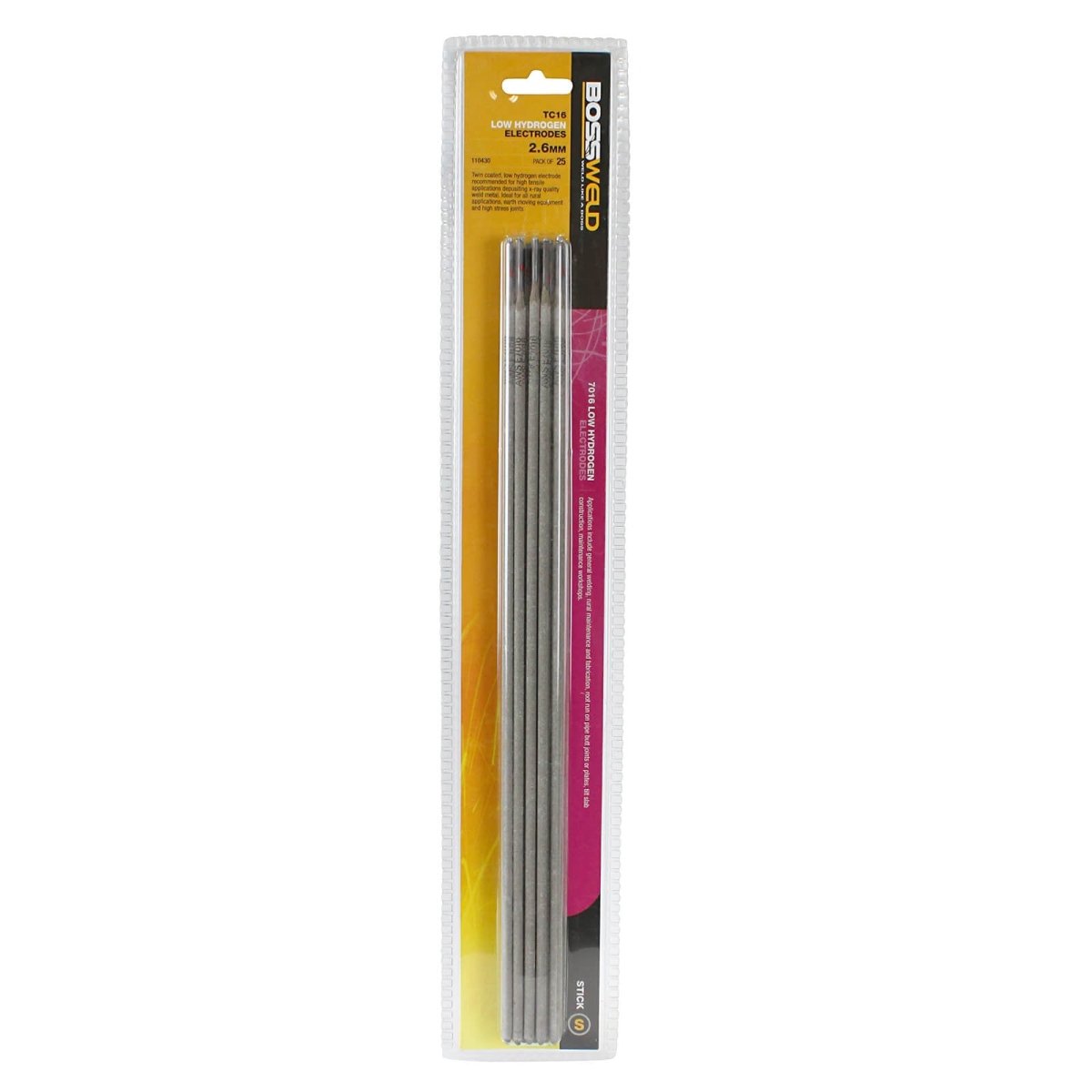 Bossweld LH Twin Coated Electrode TC16 Stick Pack - AIMS Industrial Supplies