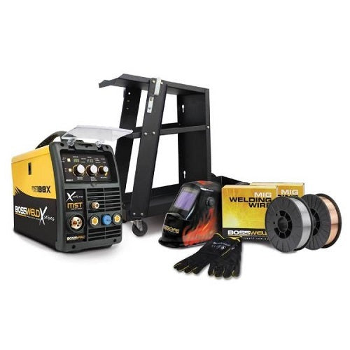 Bossweld MST 188X Inverter 10 Amp MIG Stick TIG 3 in 1 Welder Bundle 240 Volt1