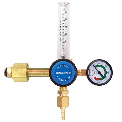 Bossweld Nitrogen Dual Stage, Flow Regulator Side Entry - AIMS Industrial Supplies