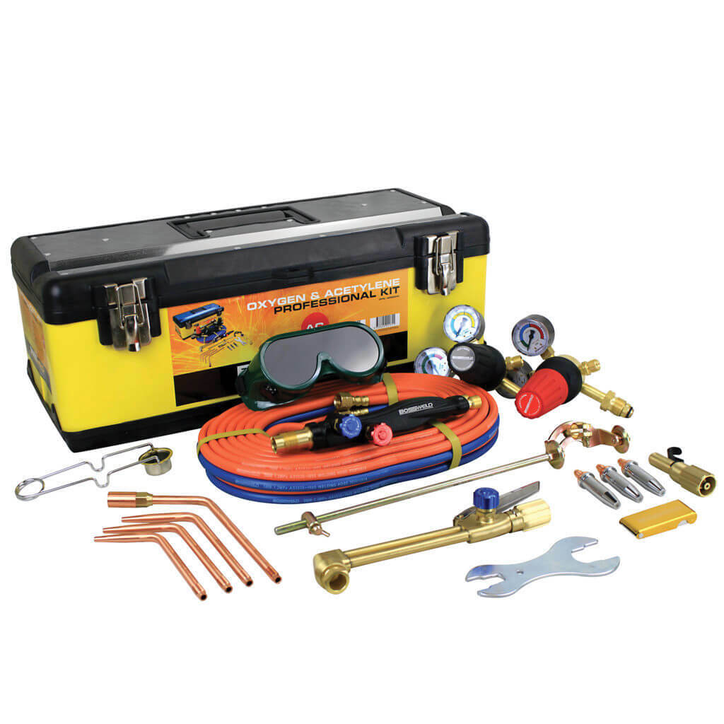 Bossweld Oxygen/Acetylene Cutting And Brazing Kit Toolbox1