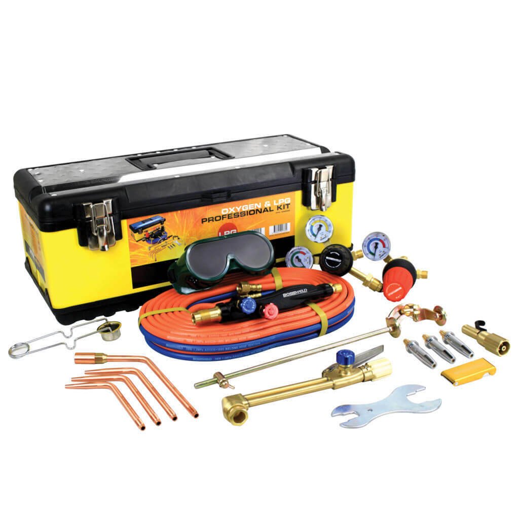 Bossweld Oxygen/LPG Cutting & Brazing Kit Toolbox - AIMS Industrial Supplies