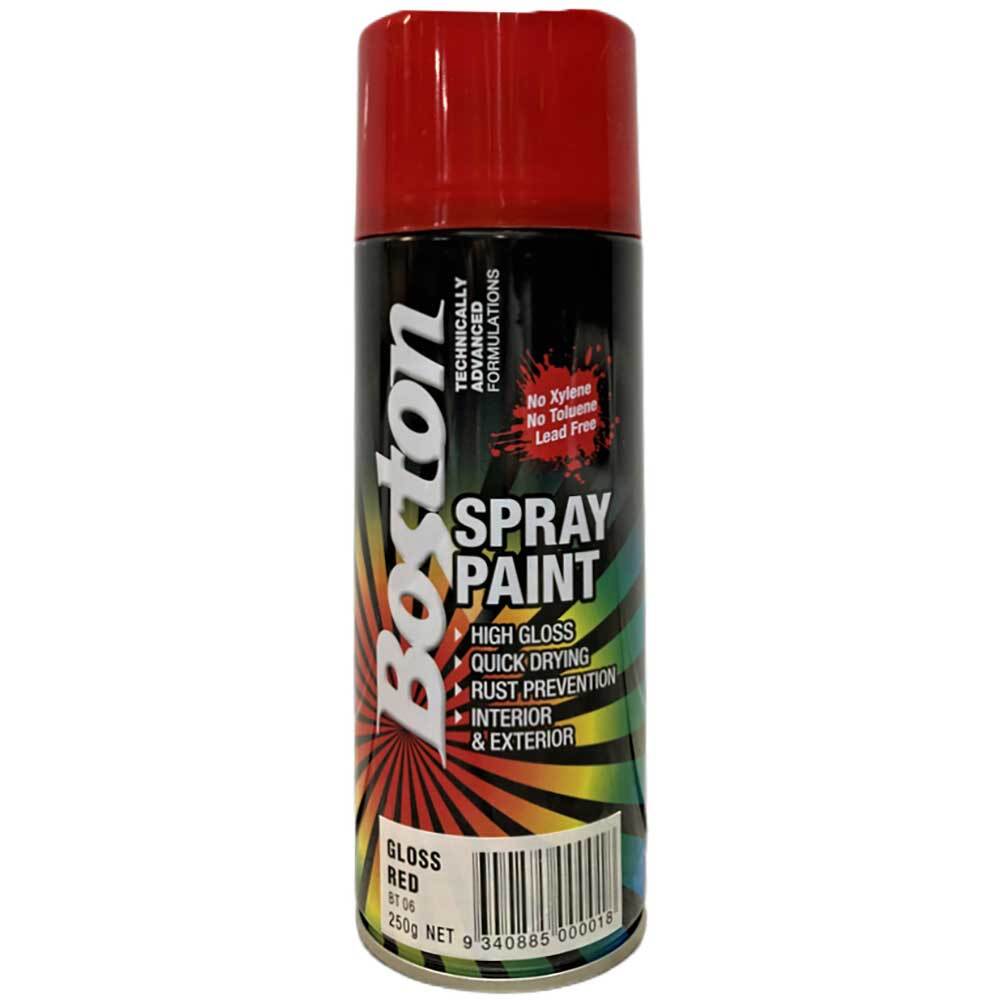 Boston Aerosol Paint Gloss Red 250g