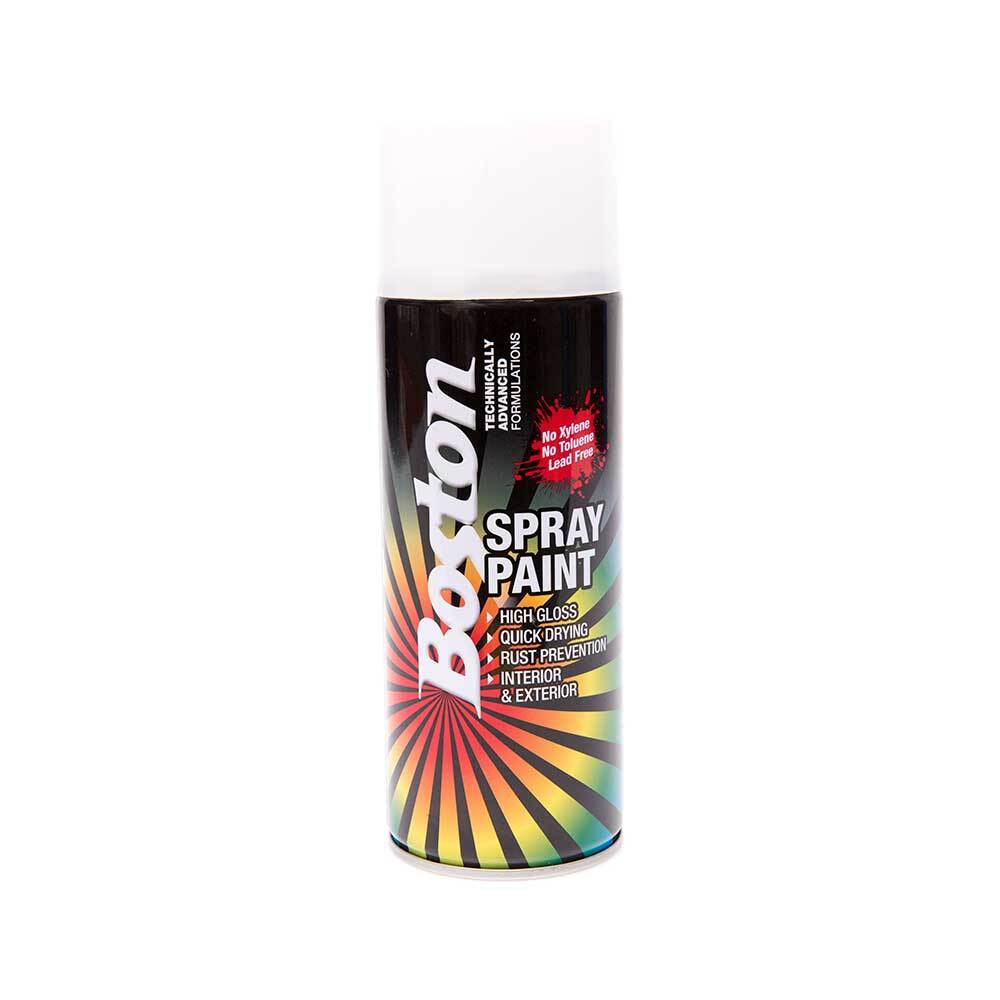 Boston Aerosol Paint Gloss White 250g