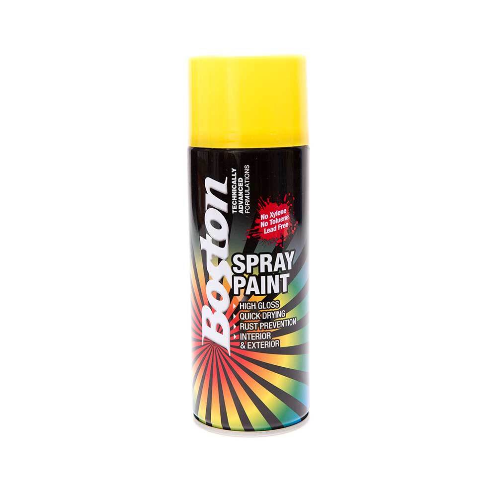 Boston Aerosol Paint Yellow 250g