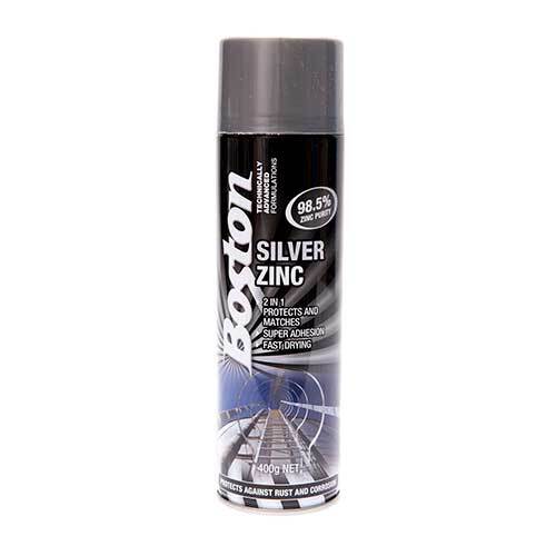 Boston Protect Cold Galvanising, Zinc Rich Aerosol Paint 400g - AIMS Industrial Supplies