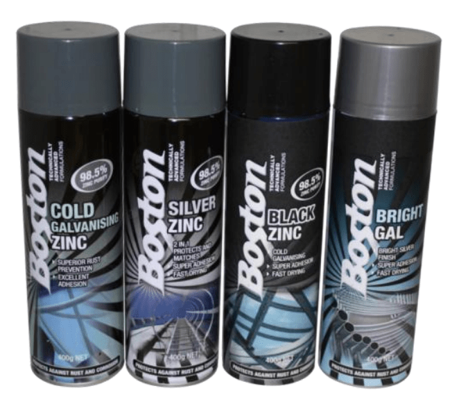 Boston Protect Cold Galvanising, Zinc Rich Aerosol Paint 400g - AIMS Industrial Supplies