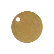 Brady 38mm Brass Blank Metal Valve Tag, Round - 25/Pack