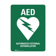 Brady AED Automated External Defibrillator Sign - AIMS Industrial Supplies