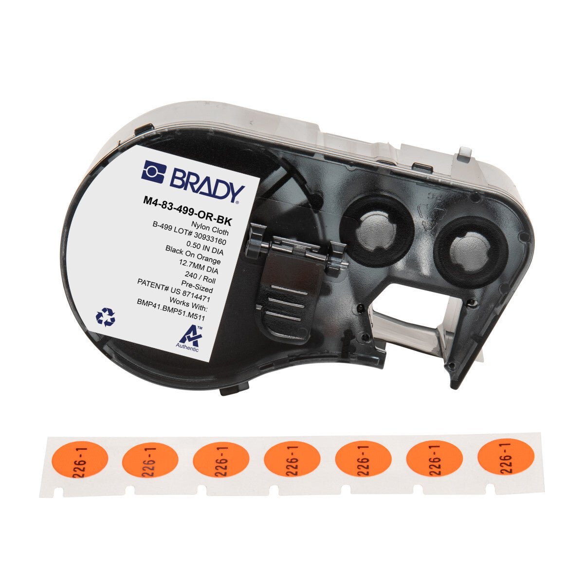 Brady Aggressive Adhesive Multi - Purpose Nylon Label - AIMS Industrial Supplies