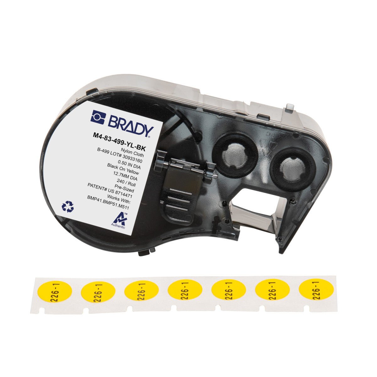 Brady Aggressive Adhesive Multi - Purpose Nylon Label - AIMS Industrial Supplies