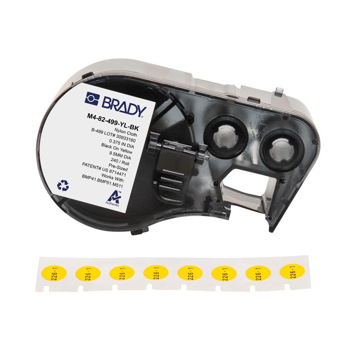 Brady Aggressive Adhesive Multi - Purpose Nylon Label - AIMS Industrial Supplies