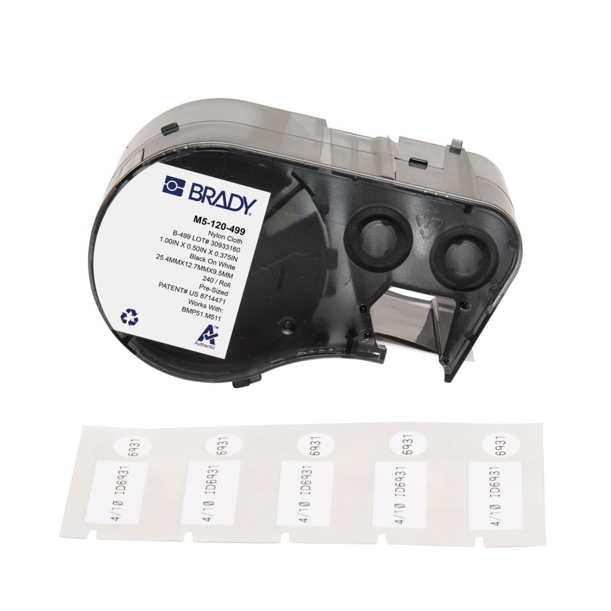 Brady Aggressive Adhesive Multi - Purpose Nylon Label - AIMS Industrial Supplies