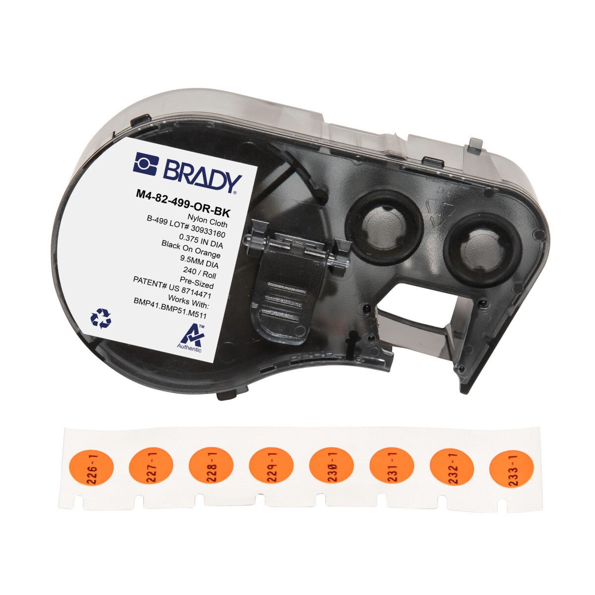 Brady Aggressive Adhesive Multi - Purpose Nylon Label - AIMS Industrial Supplies