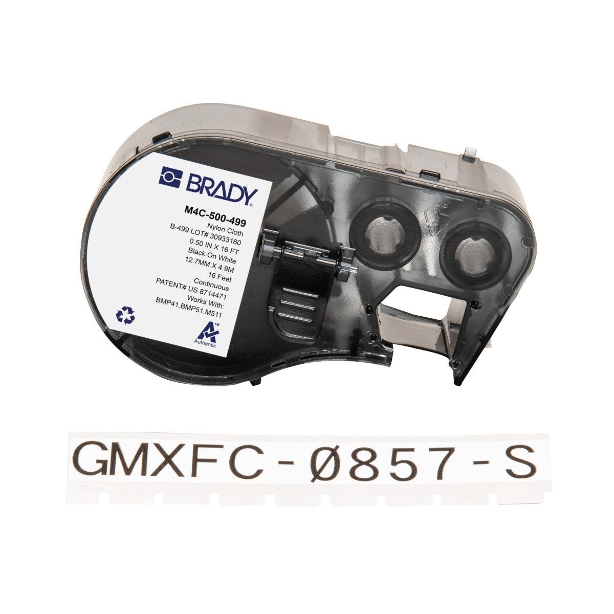 Brady Aggressive Adhesive Multi - Purpose Nylon Label - AIMS Industrial Supplies