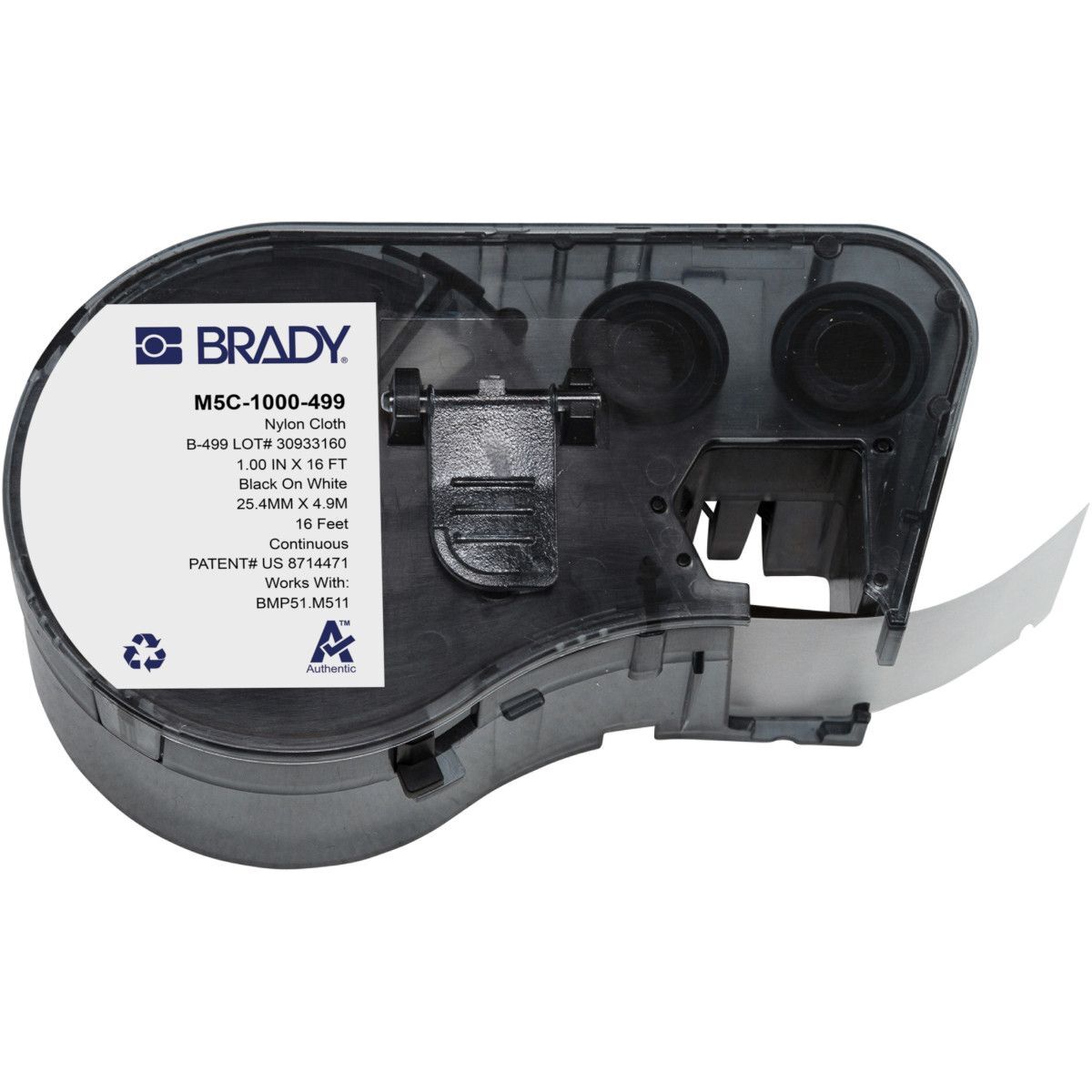 Brady Aggressive Adhesive Multi - Purpose Nylon Label - AIMS Industrial Supplies